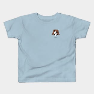 Clumsy baby panda bear cub (black) Kids T-Shirt